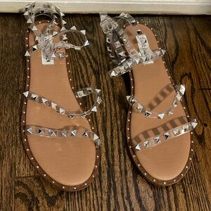 BNWOT Steve Madden Clear travel sandals